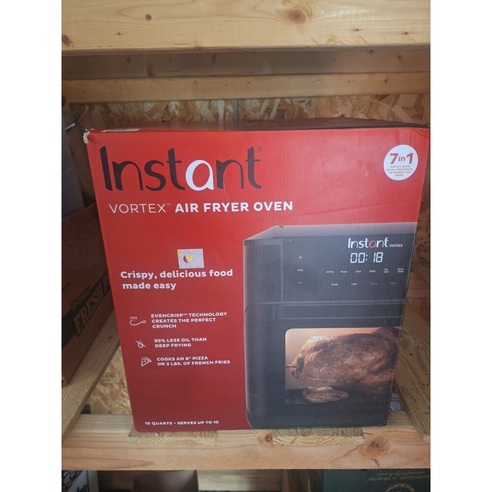 Instant Vortex 10-Quart 7-in-1 Air Fryer Oven Black New Sealed